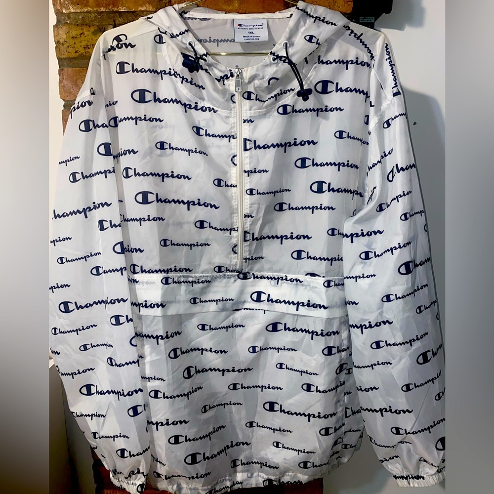 Champion White Windbreaker
